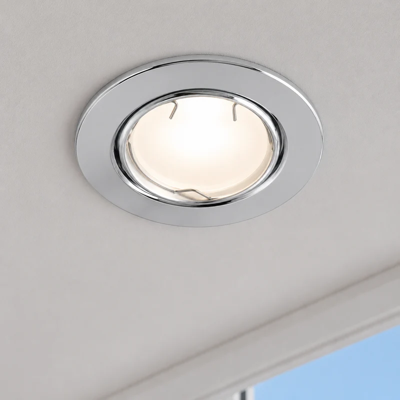 LED Einbaustrahler Decoro | rund, schwenkbar | Weiß, Schwarz, Chrom, Matt-Chrom, Antik-Messing | inkl. GU10 Fassung | 230V