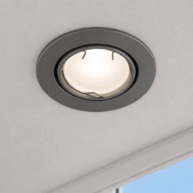 LED Einbaustrahler Decoro | rund, schwenkbar | Weiß, Schwarz, Chrom, Matt-Chrom, Antik-Messing | inkl. GU10 Fassung | 230V