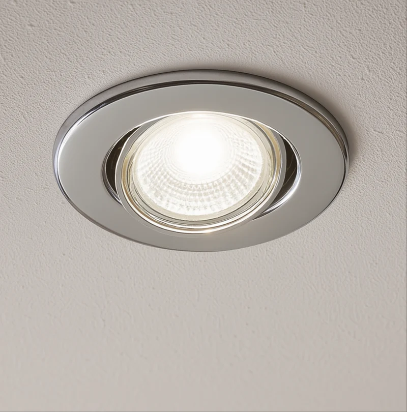 LED Einbaustrahler Decoro | Rund | Chrom | schwenkbar | energieeffizient | umweltfreundlich | inkl. GU10 Fassung | 230V