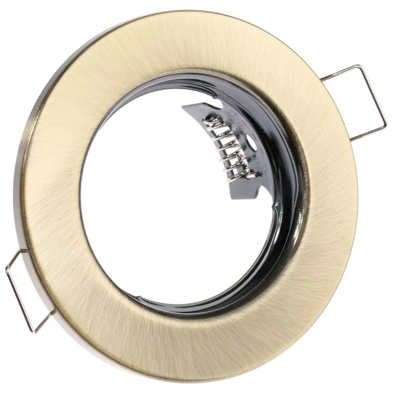 Runder Einbaustrahler Decoro starr | Matt-Messing | inkl. GU10 Fassung 230V