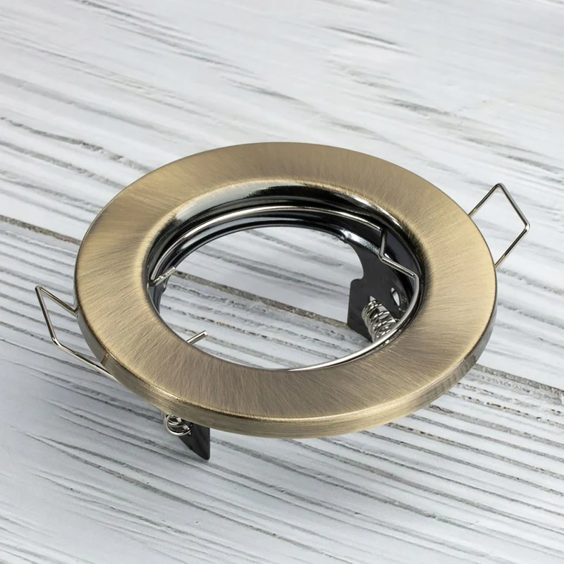Runder Einbaustrahler Decoro starr | Matt-Messing | inkl. GU10 Fassung 230V