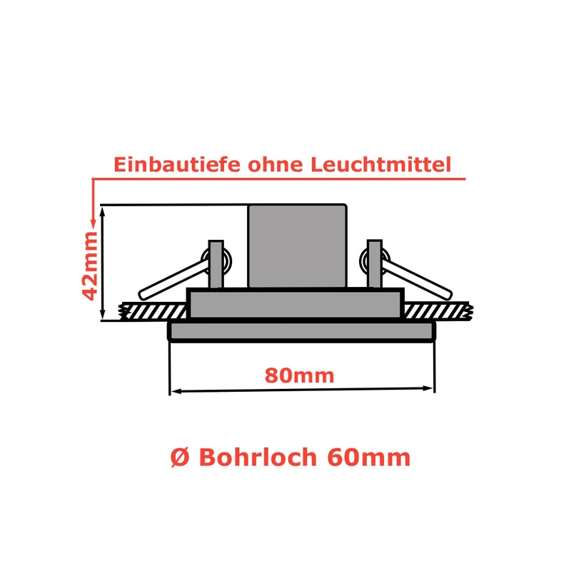 Runder Einbaustrahler Decoro starr | Matt-Messing | inkl. GU10 Fassung 230V
