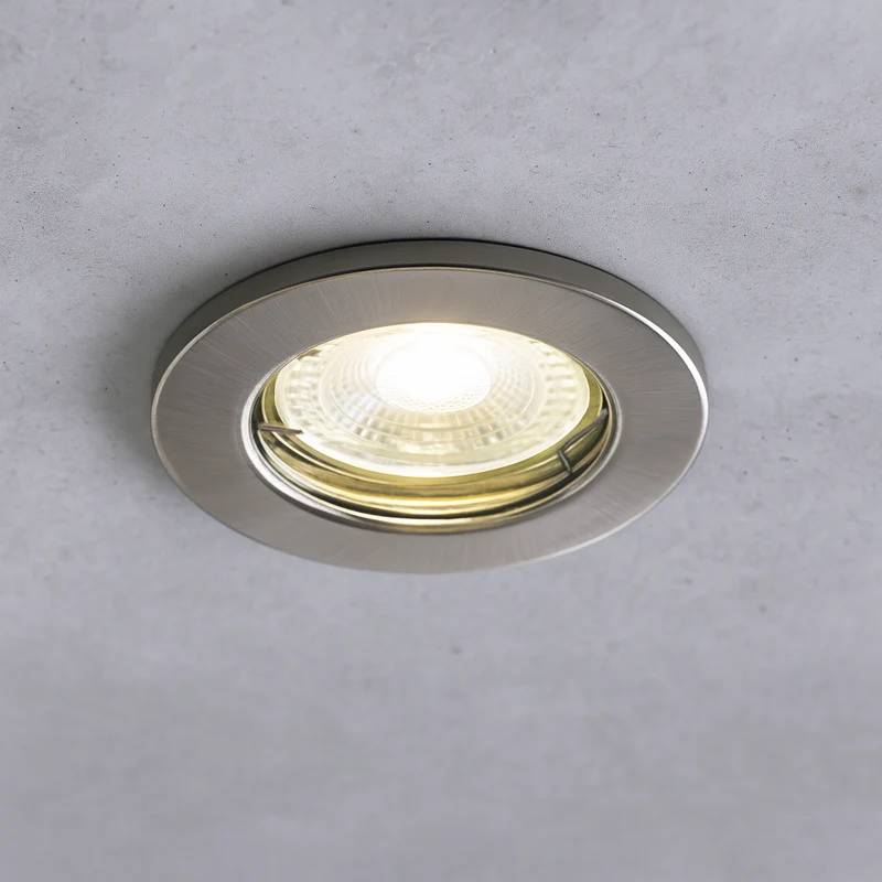 LED Einbaustrahler Decoro starr | Rund | Matt-Chrom | inkl. GU10 Fassung | 230V | energieeffizient | umweltfreundlich