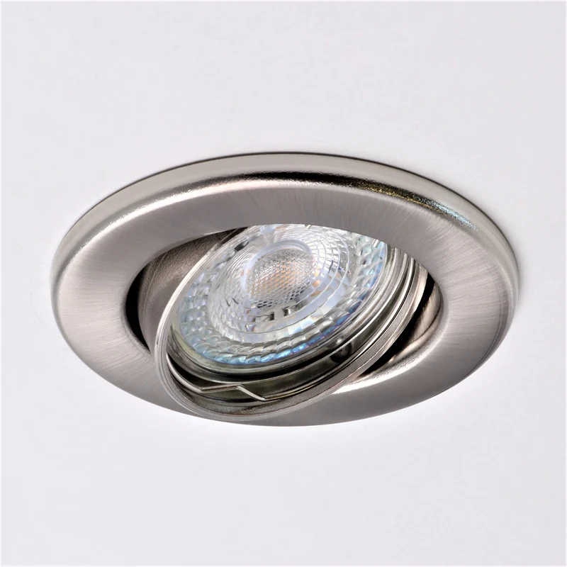 LED Einbaustrahler Decoro | Rund | Matt-Chrom | energieeffizient | umweltfreundlich | inkl. GU10 Fassung | 230V