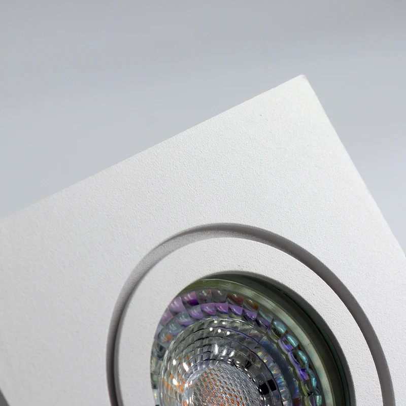 LED Einbaustrahler Star IP44 für Außen & Innen | 6.2W Warmweiß | Dimmbar | Eckig | Weiß | inkl. GU10 Fassung | 230V