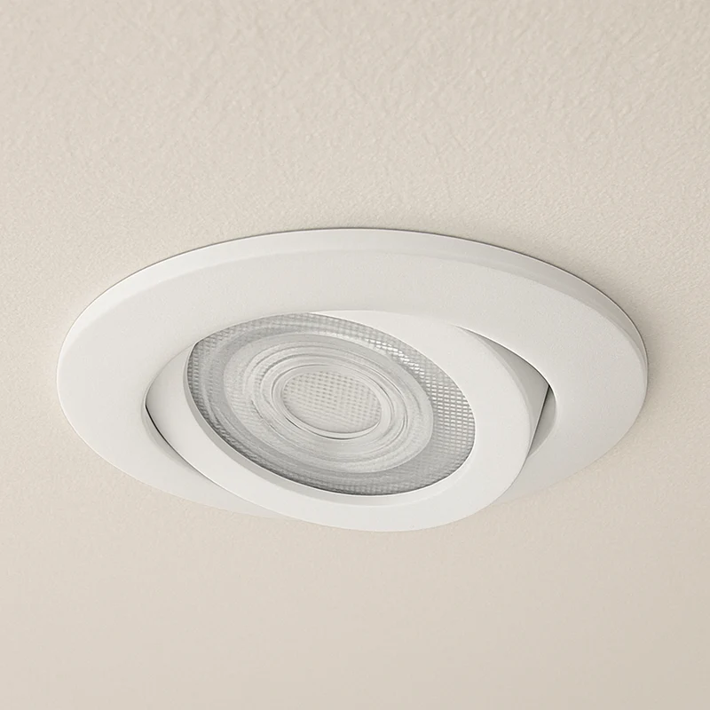LED Einbaustrahler Extra-Flach | 5W Warmweiß | Lochmaß Ø68mm | Weiß | Dimmbar | 230V