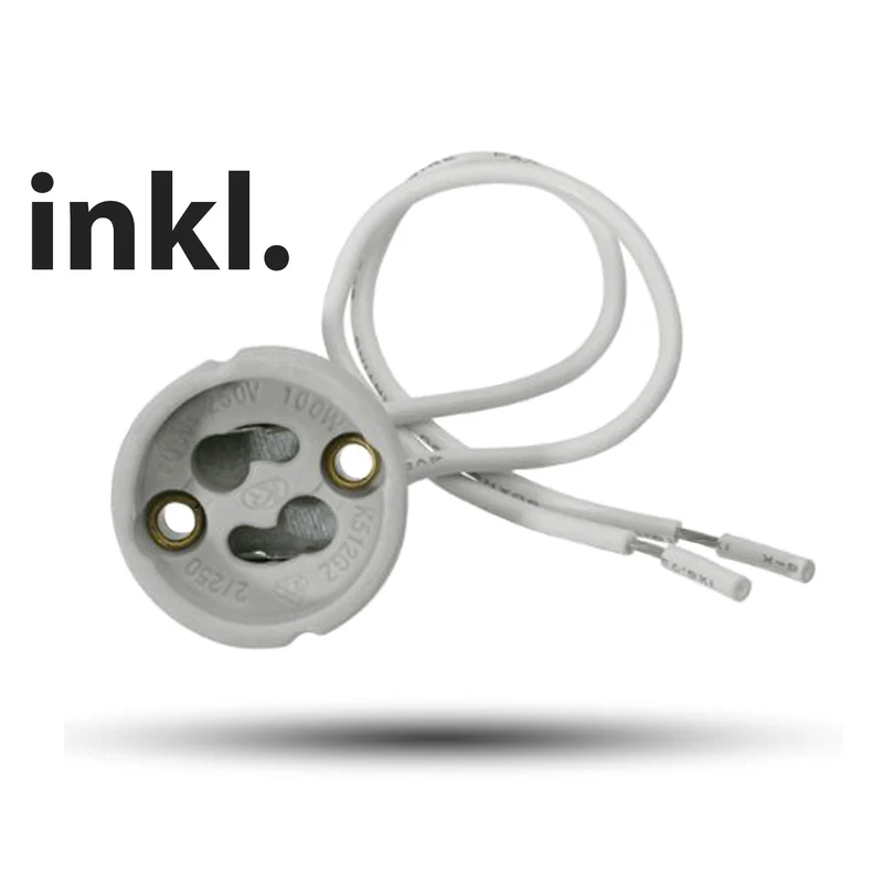 LED Einbaustrahler für Badezimmer | Star IP44 | 6.2W Warmweiß | Dimmbar | Eckig | Schwarz | inkl. GU10 Fassung | 230V