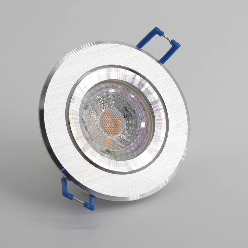LED Einbaustrahler Star | Warmweiß | Rund | Alu-Silber-Gebürstet | inkl. GU10 Fassung | 230V