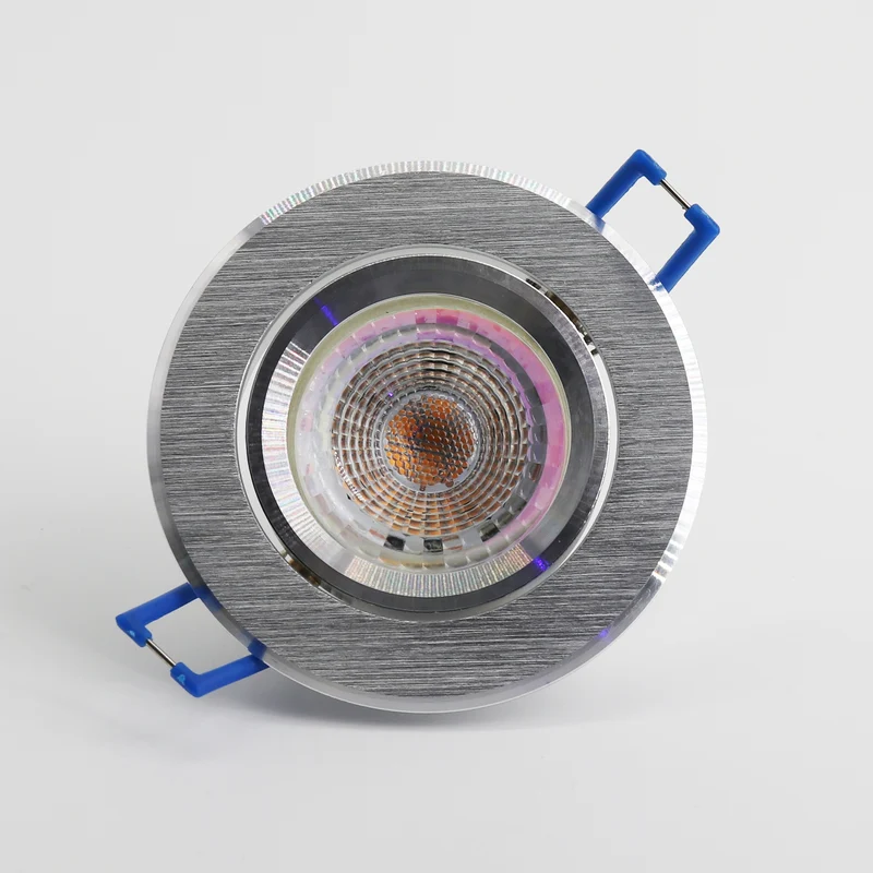 LED Einbaustrahler Star | Warmweiß | Rund | Alu-Silber-Gebürstet | inkl. GU10 Fassung | 230V