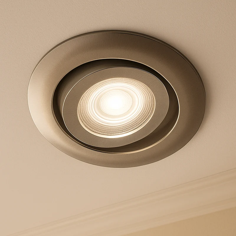 LED Einbaustrahler Extra-Flach | 5W Warmweiß | Lochmaß Ø68mm | Matt-Chrom | Dimmbar | 230V