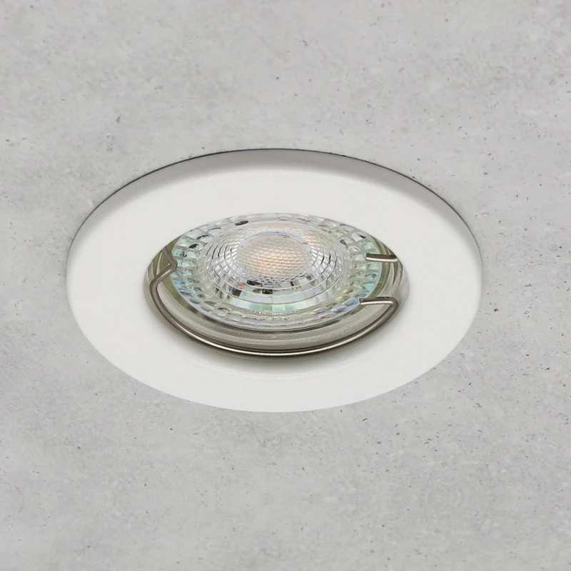 LED Einbaustrahler Decoro starr | 7W Ra95+ | Warmweiß | Dimmbar | Rund | Weiß | inkl. GU10 Fassung | 230V