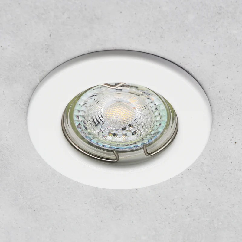 LED Einbaustrahler Decoro starr | 7W Ra95+ | Warmweiß | Dimmbar | Rund | Weiß | inkl. GU10 Fassung | 230V