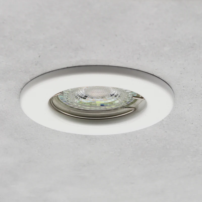 LED Einbaustrahler Decoro starr | 7W Ra95+ | Warmweiß | Dimmbar | Rund | Weiß | inkl. GU10 Fassung | 230V
