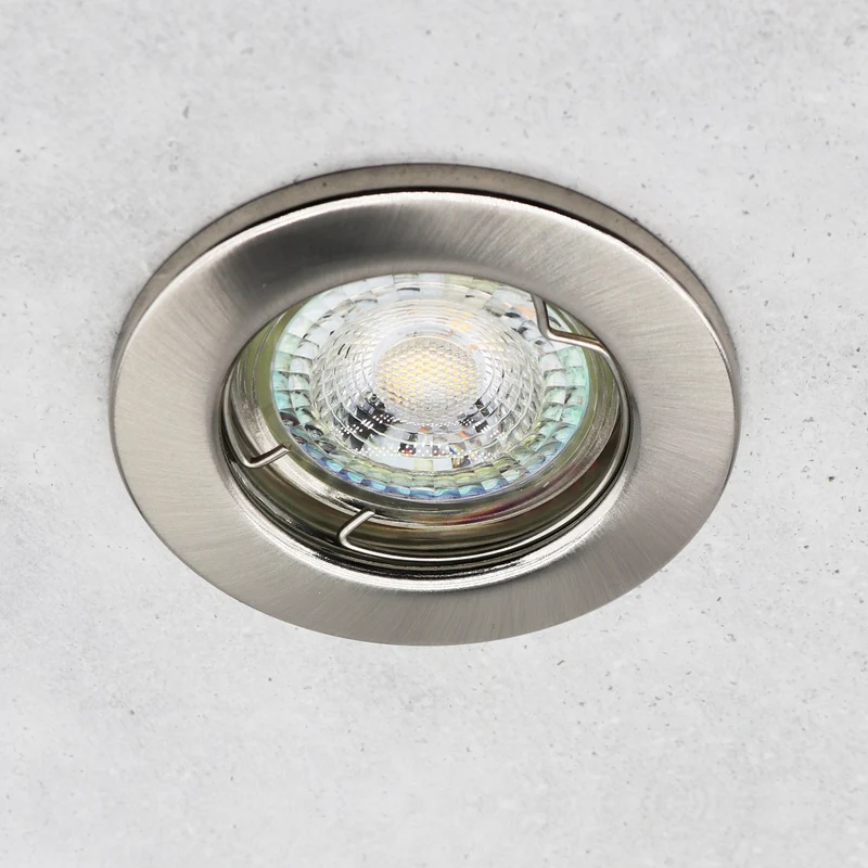LED Einbaustrahler Decoro | 7W Ra95+ | Warmweiß | Dimmbar | starr | Rund | Matt-Chrom | inkl. GU10 Fassung | 230V