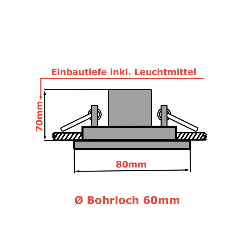 LED Einbaustrahler Decoro | 7W Ra95+ | Warmweiß | Dimmbar | starr | Rund | Matt-Chrom | inkl. GU10 Fassung | 230V