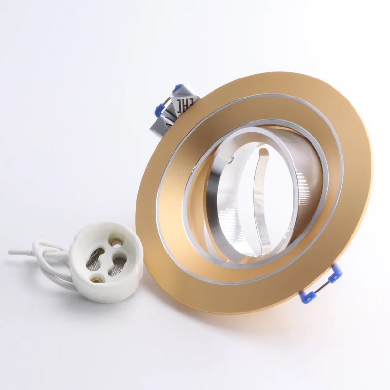 Einbaustrahler Sonya | Rund | aus Aluminium | Gold | Ø99mm | inkl. GU10 Fassung 230V | extra-flach | dimmbar