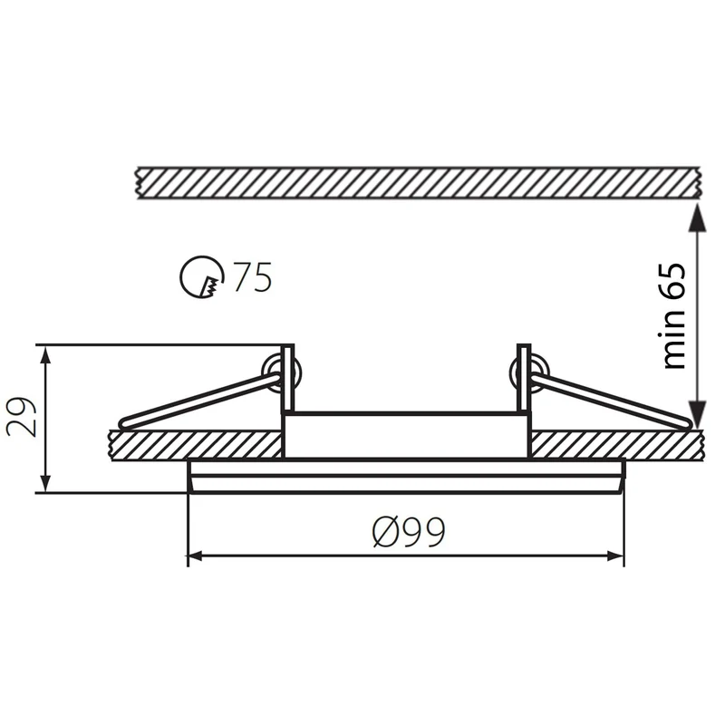 Einbaustrahler Sonya | Rund | aus Aluminium | Gold | Ø99mm | inkl. GU10 Fassung 230V | extra-flach | dimmbar
