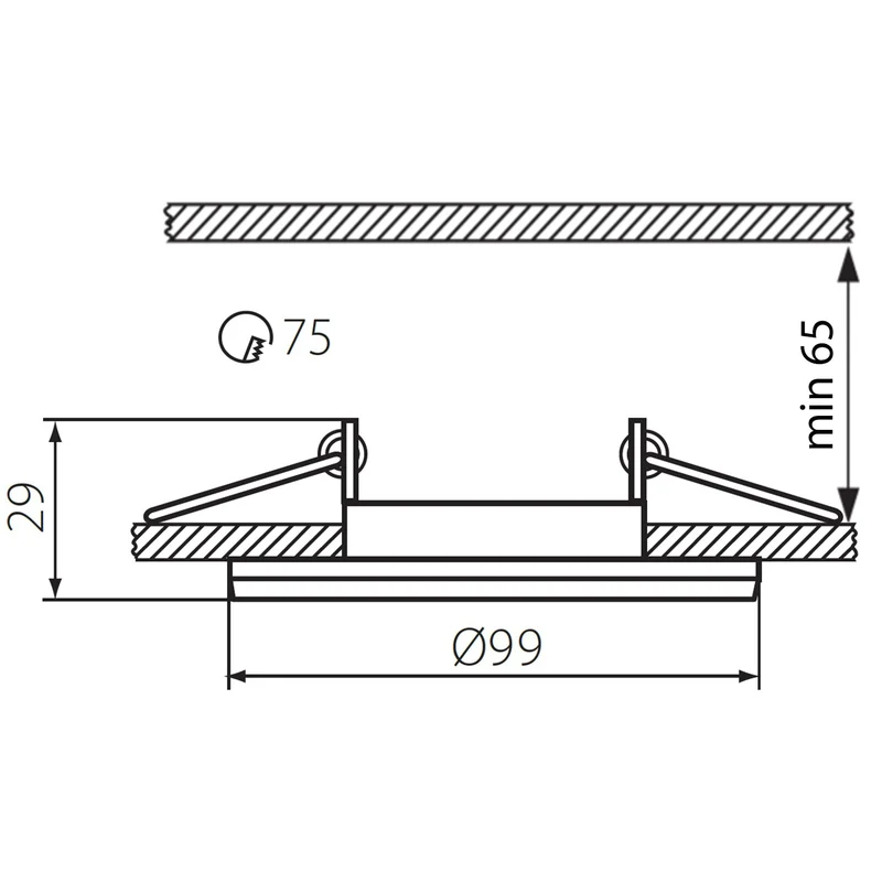 Einbaustrahler Sonya | Rund | Aluminium | schwenkbar | energiesparend | umweltfreundlich | Weiß | Ø99mm | inkl. GU10 Fassung | 230V | extra-flach | dimmbar