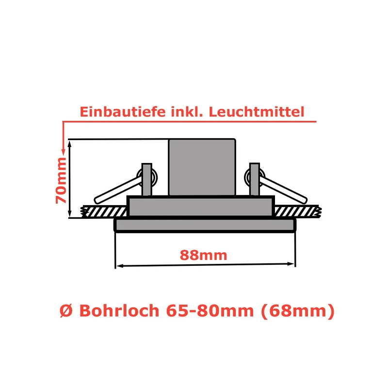LED Einbaustrahler Decoro | schwenkbar | 7W | Warmweiß | Dimmbar | Rund | Weiß | inkl. GU10 Fassung | 230V