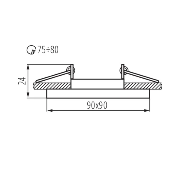 LED Einbaustrahler aus Glas | Rund | Klar-Spiegel | Schwenkbar | inkl. GU10 Fassung | 230V | Cristal | extra-flach | dimmbar