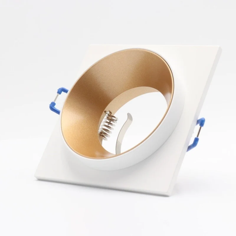 Einbaustrahler W/G/W aus Aluminium Eckig 92mm x 92mm IP20 inkl. GU10 Fassung 230V | extra-flach | dimmbar