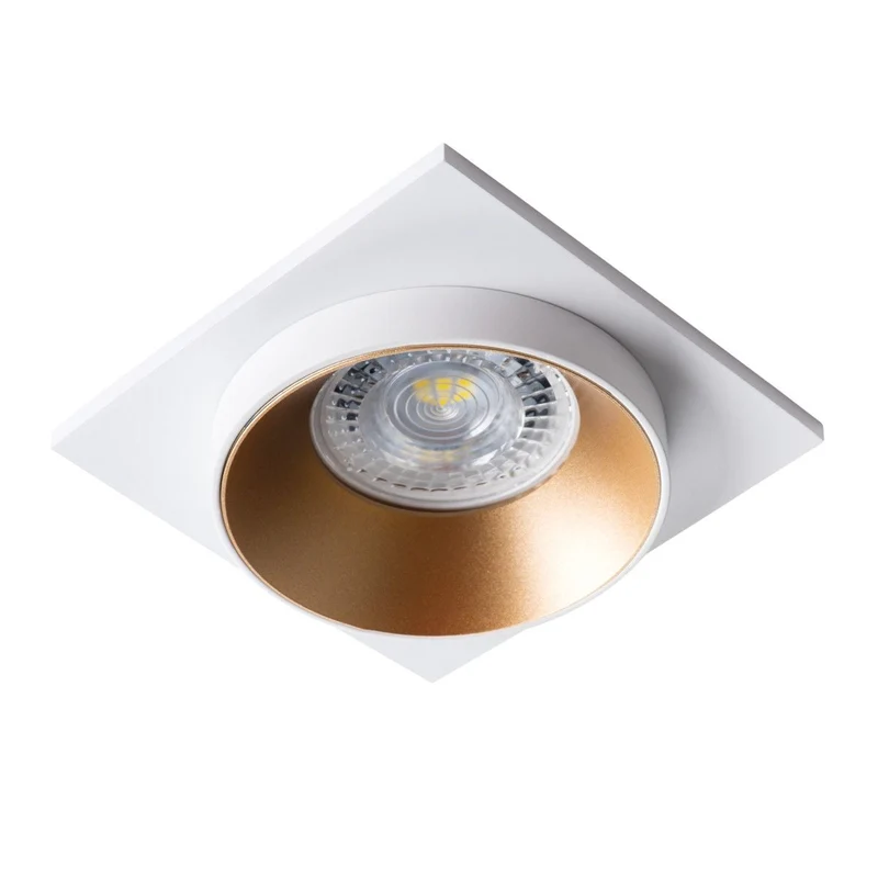 Einbaustrahler W/G/W aus Aluminium Eckig 92mm x 92mm IP20 inkl. GU10 Fassung 230V | extra-flach | dimmbar