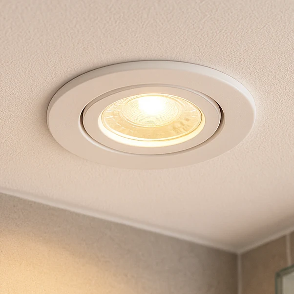LED Einbaustrahler 9605M | Aluminium | für Badezimmer | Weiß-Matt | IP44 | Dimmbar| umweltfreundlich | inkl. GU10 Fassung | 230V | extra-flach
