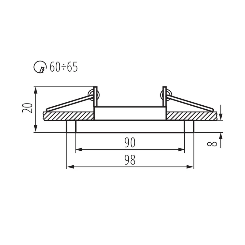 LED Einbaustrahler aus Glas | Achteck Klar-Spiegel | inkl. GU10 Fassung | 230V 12V | Cristal | extra-flach | dimmbar