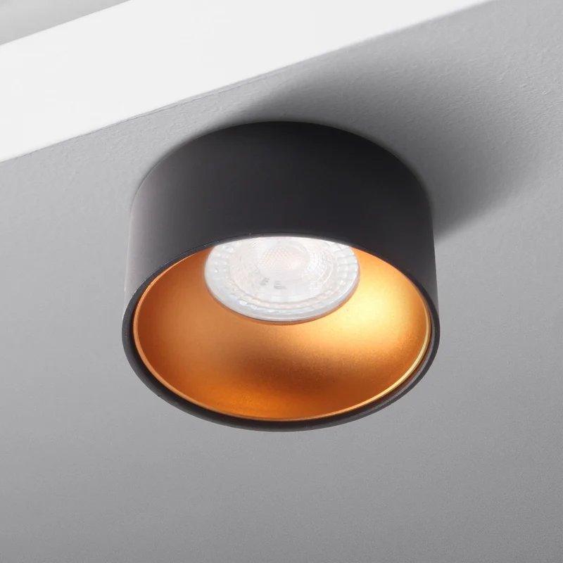 Einbaustrahler Astral Mini Rund aus Aluminium Schwarz Weiß Kupfer inkl. GU10 Fassung 230V | Dimmbar