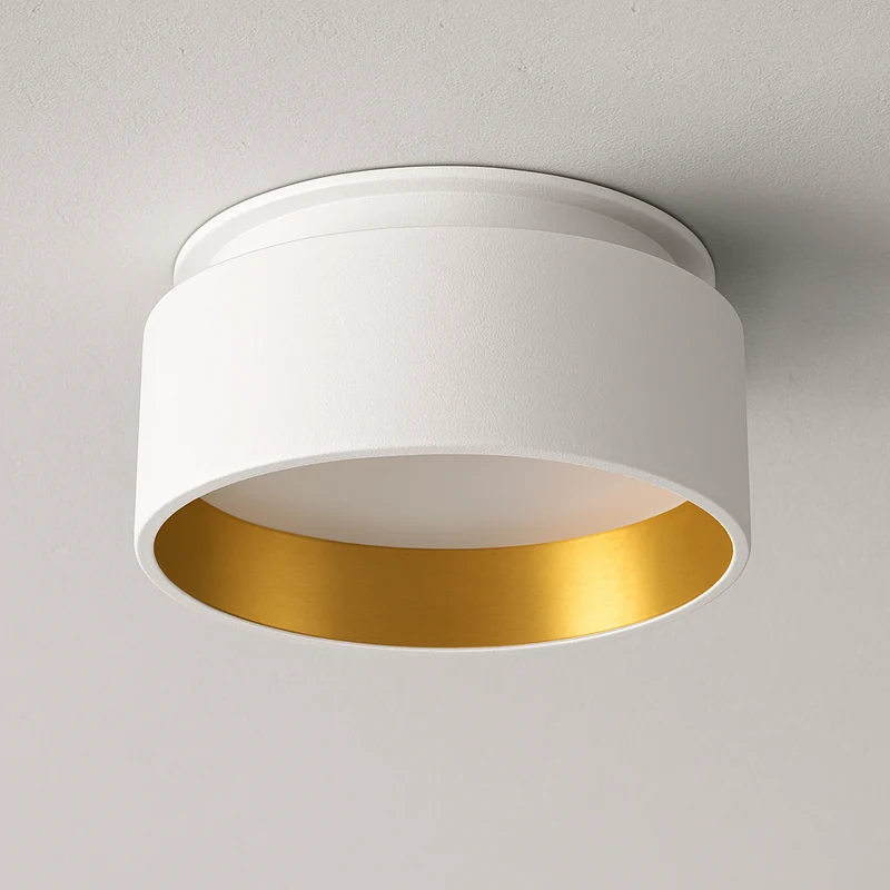 LED Einbaustrahler Oviedo aus Aluminium | Rund | Weiß-Gold u. Schwarz-Gold | IP20 | inkl. GU10 Fassung | 230V 12V | Top Qualität | extra-flach | dimmbar