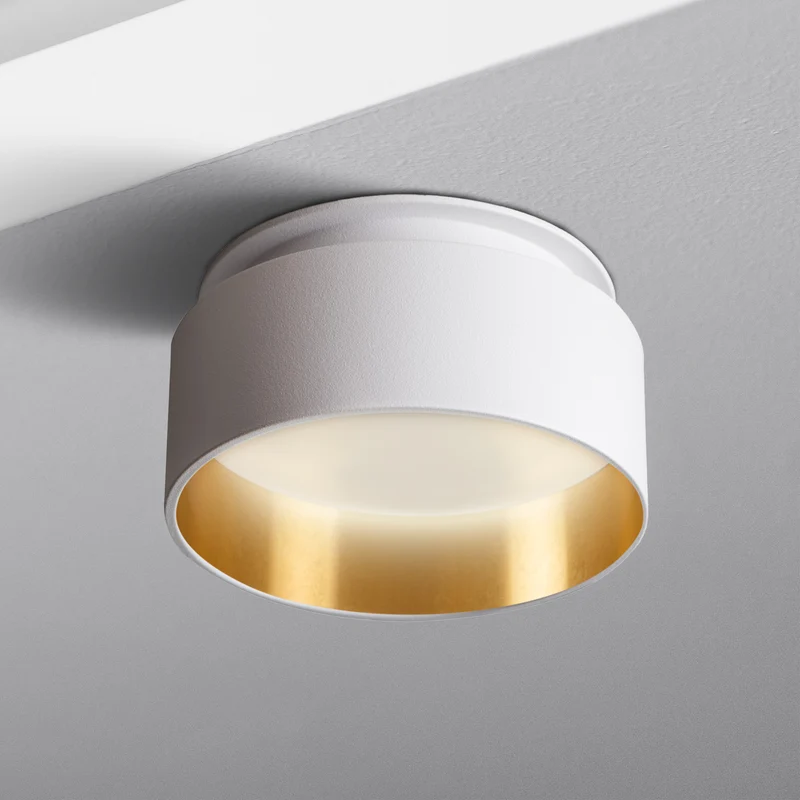 LED Einbaustrahler Oviedo aus Aluminium | Rund | Weiß-Gold u. Schwarz-Gold | IP20 | inkl. GU10 Fassung | 230V 12V | Top Qualität | extra-flach | dimmbar