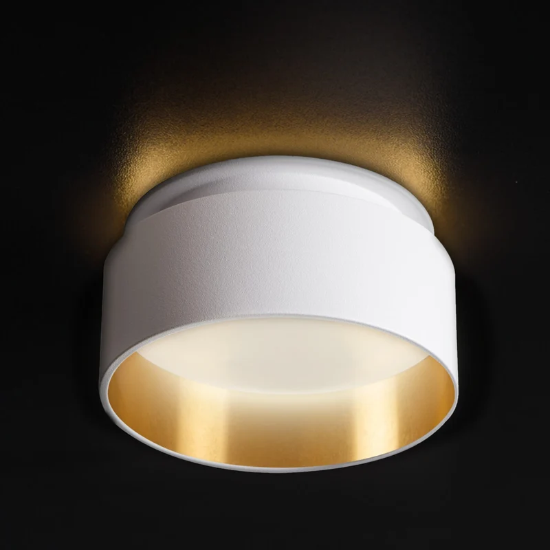 LED Einbaustrahler Oviedo aus Aluminium | Rund | Weiß-Gold u. Schwarz-Gold | IP20 | inkl. GU10 Fassung | 230V 12V | Top Qualität | extra-flach | dimmbar