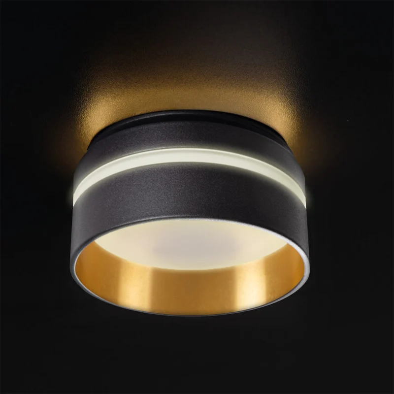 LED Einbaustrahler Oviedo aus Aluminium | Rund | Schwarz-Gold oder Weiß-Gold | IP20 | inkl. GU10 Fassung | 230V | extra-flach | dimmbar