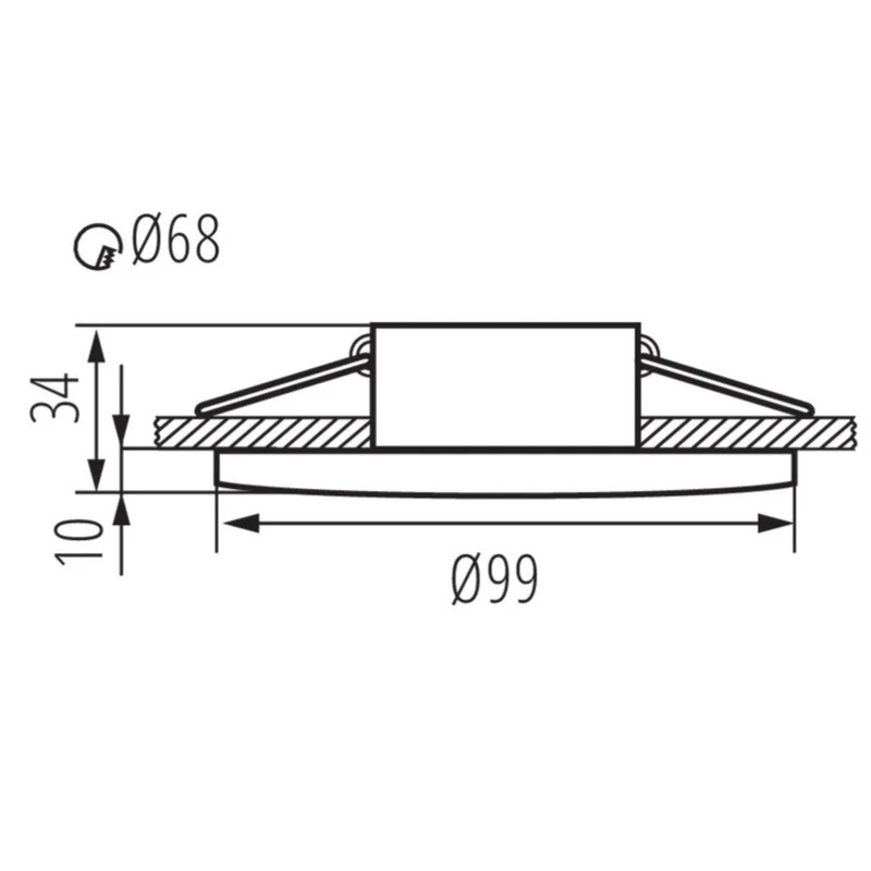 Einbaustrahler aus Aluminium Rund Weiß Schwarz Ø90mm inkl. GU10 Fassung 230V | extra-flach | dimmbar