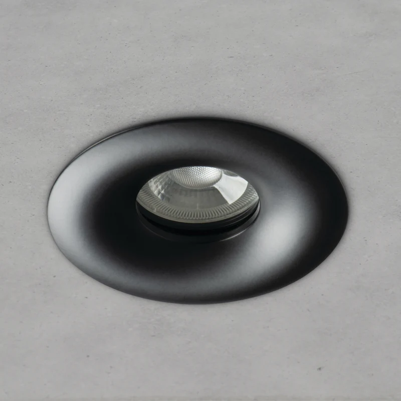 Einbaustrahler aus Aluminium Rund Weiß Schwarz Ø90mm inkl. GU10 Fassung 230V | extra-flach | dimmbar