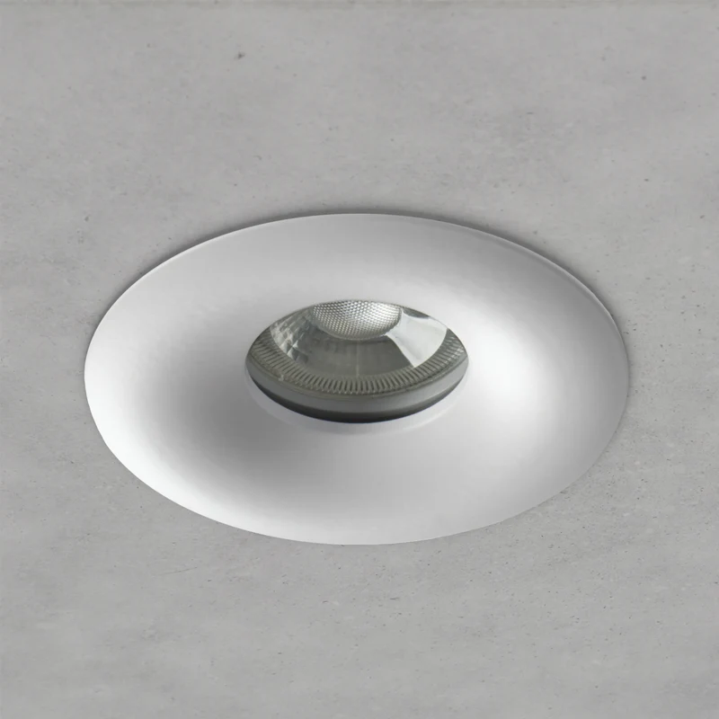 Einbaustrahler aus Aluminium Rund Weiß Schwarz Ø90mm inkl. GU10 Fassung 230V | extra-flach | dimmbar