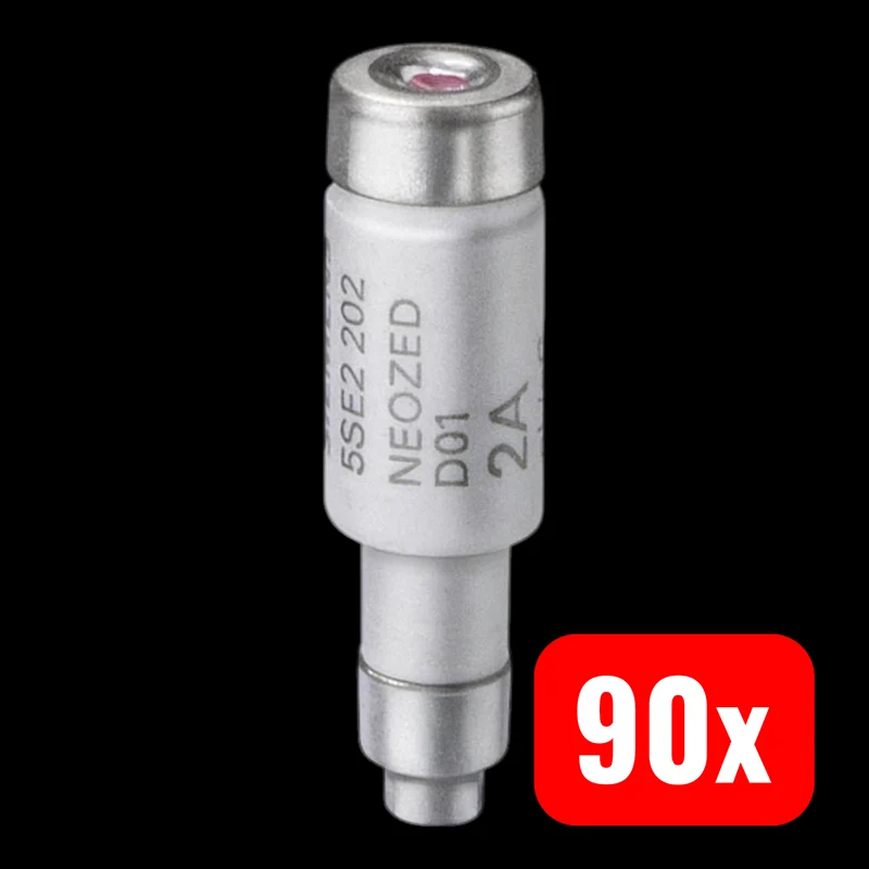 9x B-Ware Siemens Neozed-Sicherung Sicherung Einsatz 4A weiß D01 Hauptsicherung 90 STÜCK