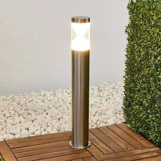B-Ware Lindby Fabrizio LED-Wegeleuchte Wegelampe Lampe Leuchte aus Edelstahl silber