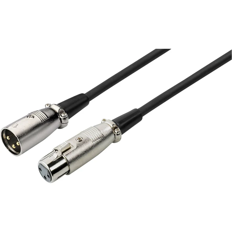 B-Ware Monacor XLR Kabel Mikrofonleitung MEC-20/SW Audiokabel Schwarz 6m Stecker
