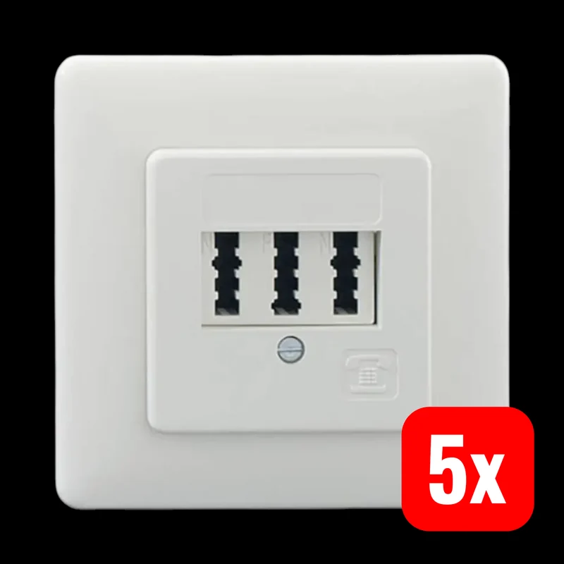 5x B-Ware Rutenbeck Telefondose Anschlussdose TAE 3X6 NFN UP rw CAT 3 Unterputz 5 STÜCK