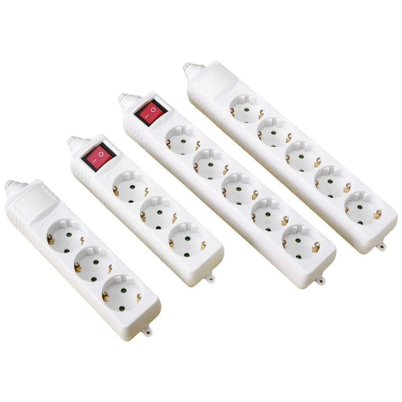 50x B-Ware Sygonix Steckdosenleiste Steckdosen Steckleiste mit Schalter 5fach Weiß 50 STÜCK