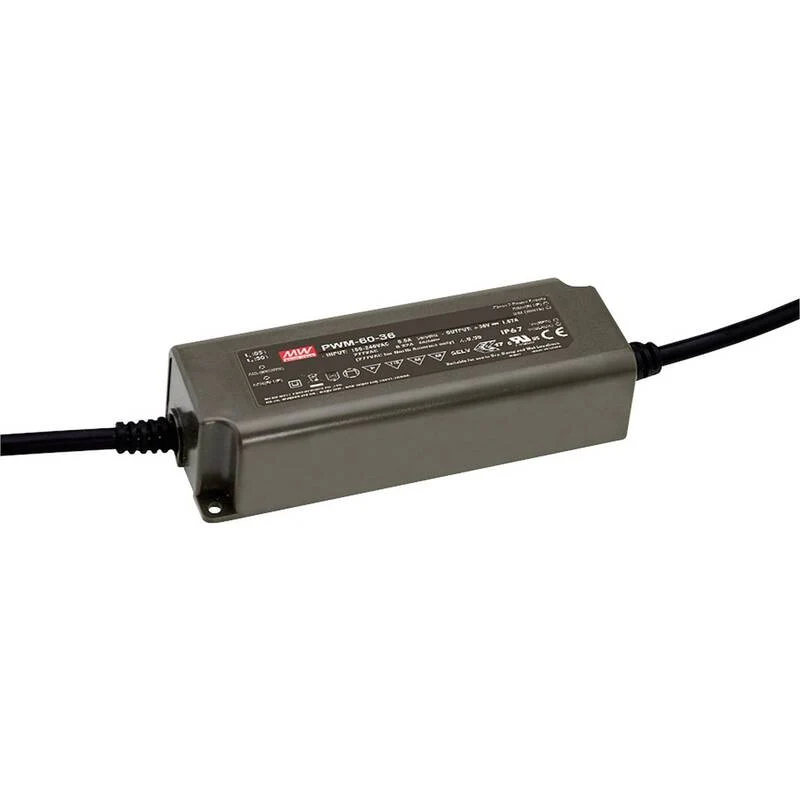B-Ware Mean Well SCHALTNETZTEIL SNT LED Treiber Stromversorgung 24V 60W IP67 Netzgerät