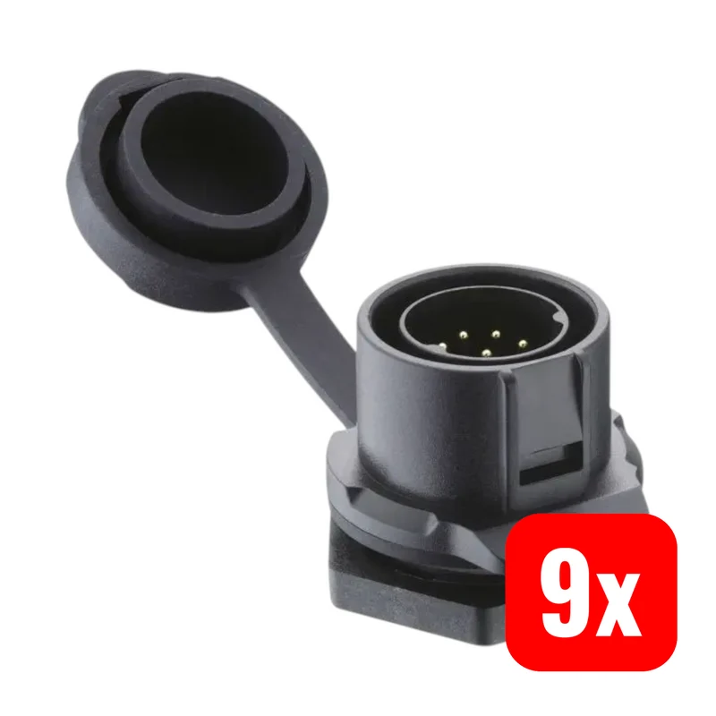 B-Ware Lutronic Rundverbinder Stecker Kontakt 2630 05 T22CB100 gerade 9 STÜCK