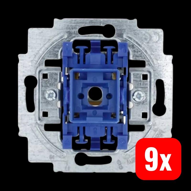 9x B-Ware ABB Geräteeinsatz Taster Schalter Enzianblau IP20 Unterputz Kunststoff 9 STÜCK
