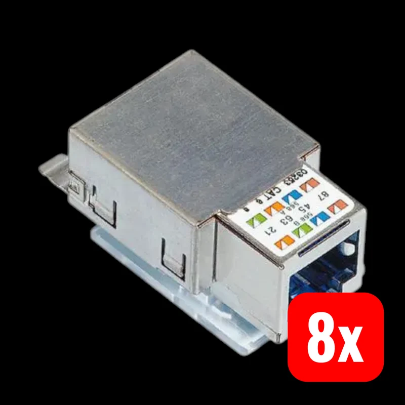 8x B-Ware R&M Anschlussmodul Netzwerkdose Buchse RJ45 freenet Cat 6 geschirmt Blau 8 STÜCK