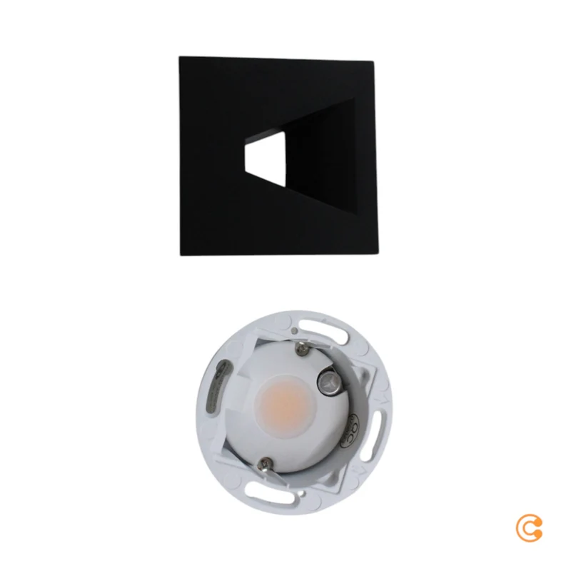 B-Ware Deko Light Set Alwaid 2 Grundmodul Leuchte Modul Abdeckung eckig schwarz