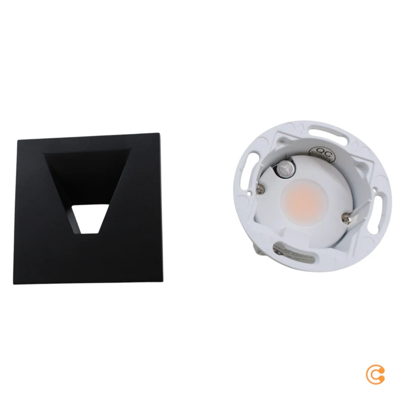 B-Ware Deko Light Set Alwaid 2 Grundmodul Leuchte Modul Abdeckung eckig schwarz