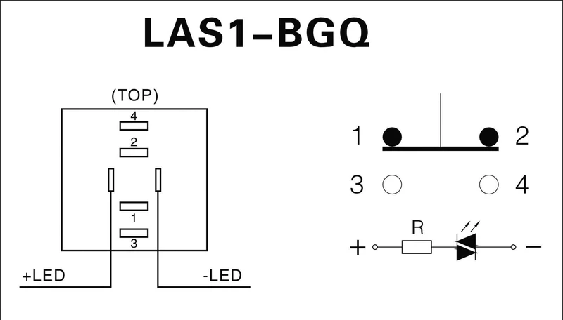 B-Ware TRU COMPONENTS 701918 LAS1-BGQ-11ZE/G/12V Vandalismusgeschützter 10 STÜCK