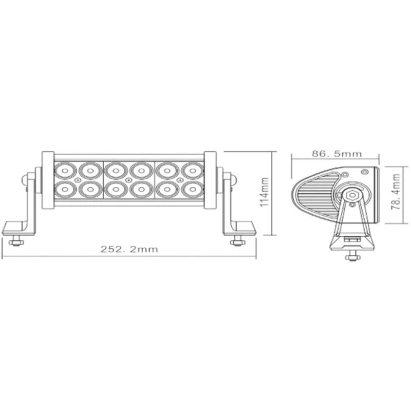 B-Ware Berger & Schröter Arbeitsscheinwerfer Lampe LED 36 W Schwarz Nahfeldausleuchtung