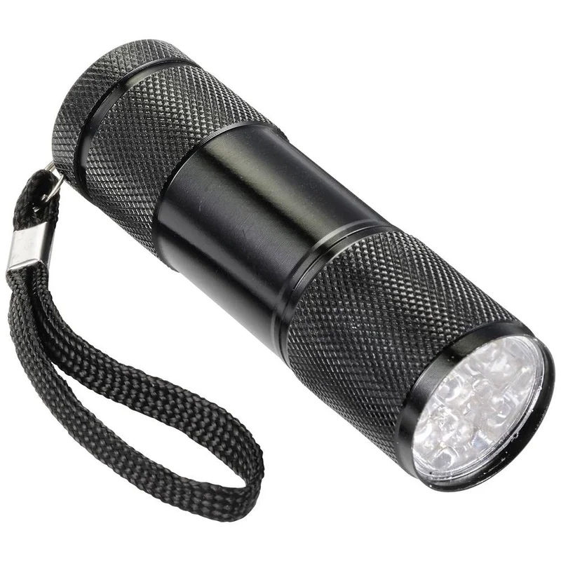 B-Ware Handlampe Taschenlampe UV LED Schwarz Handschlaufe batteriebetrieben 14 STÜCK